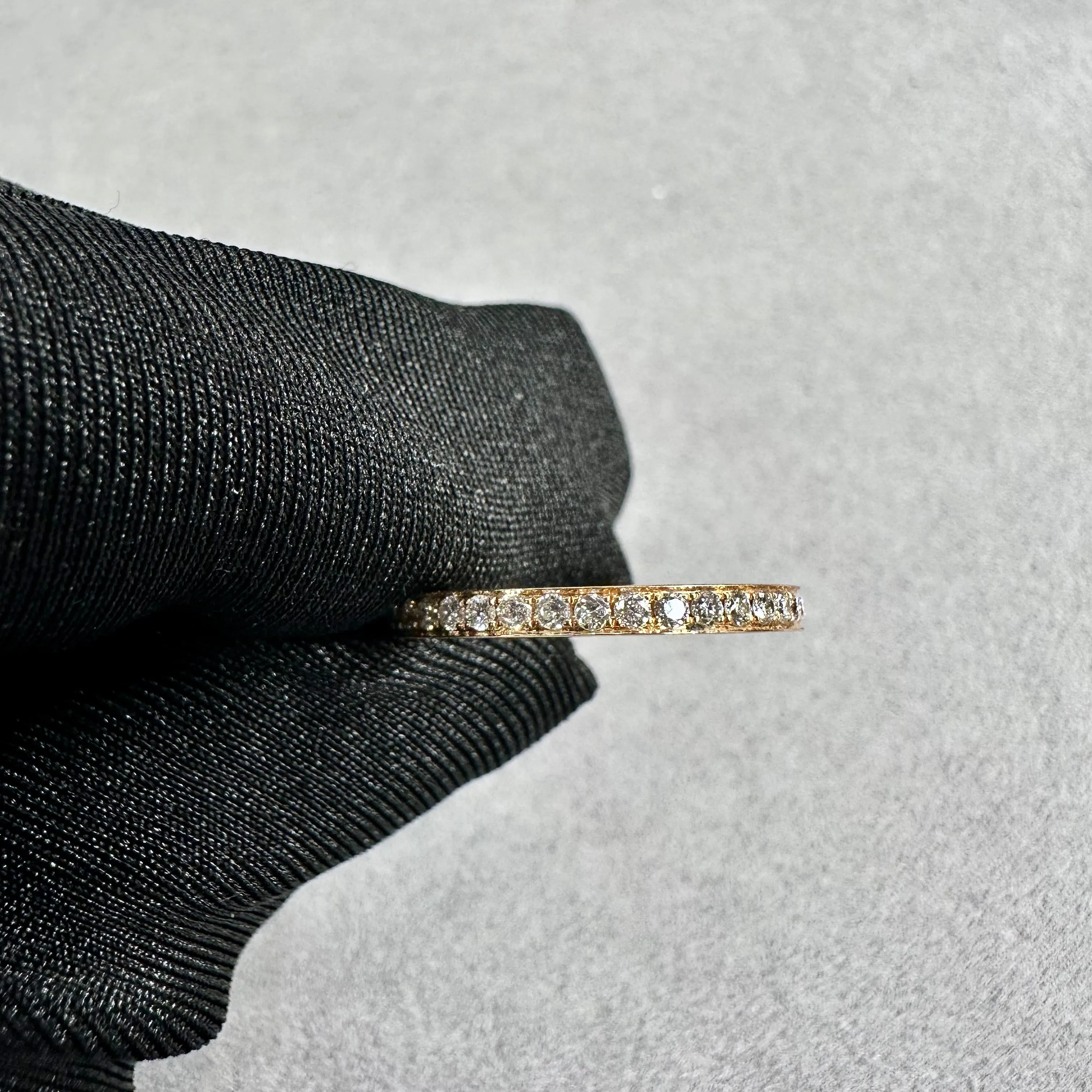 18kt Rose Gold Pave Diamond Eternity Band