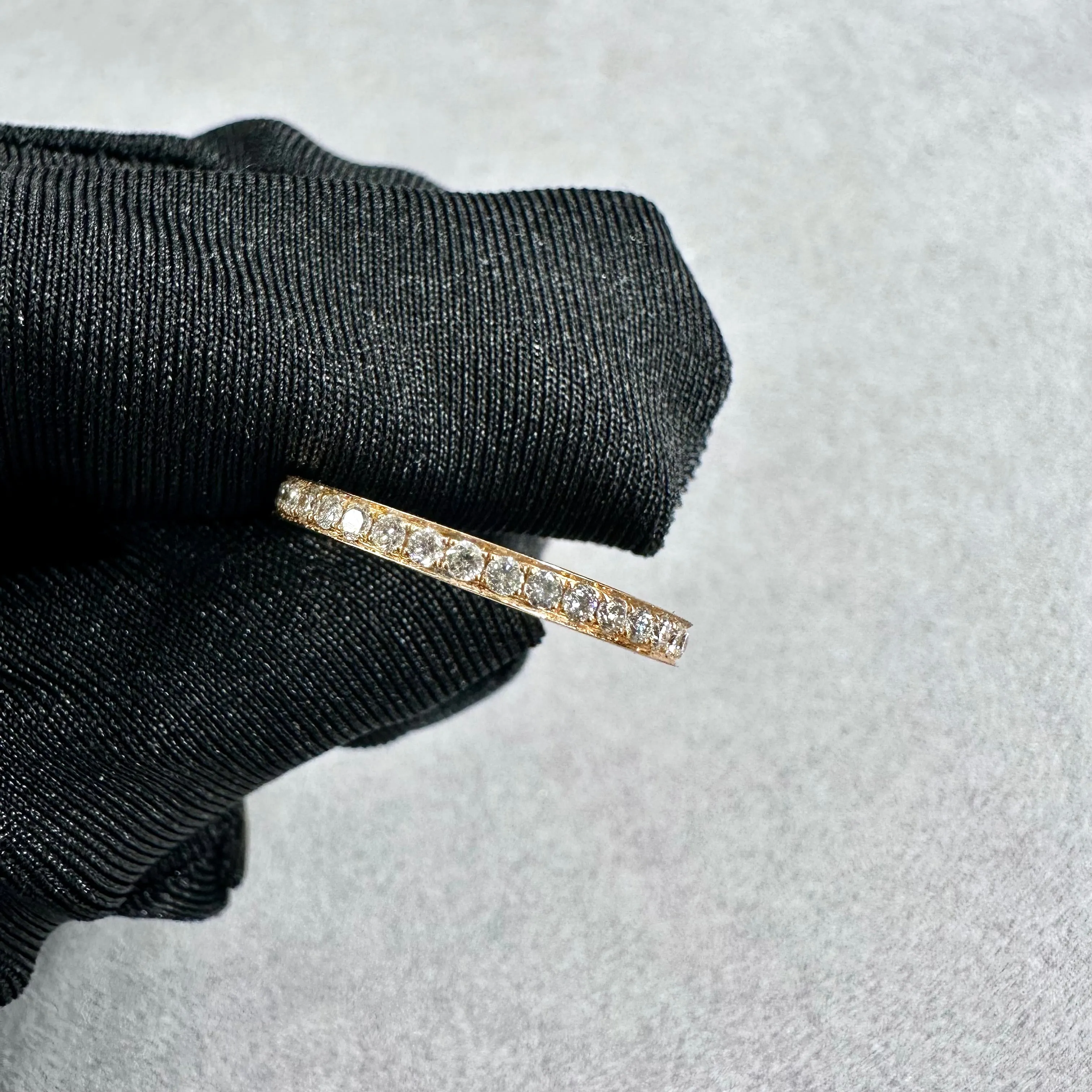 18kt Rose Gold Pave Diamond Eternity Band