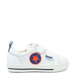 Acebos White and Blue Velcro Sneaker