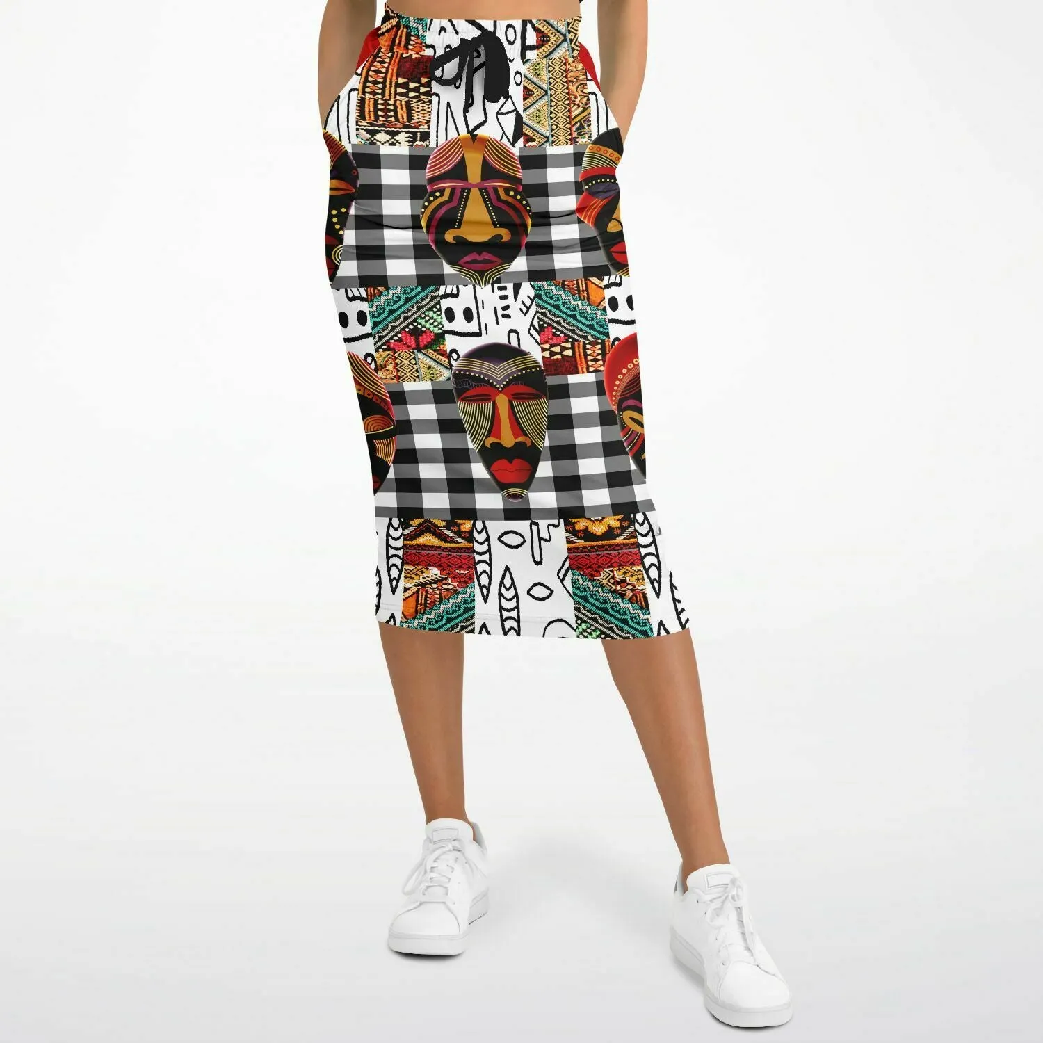 Africa Bombastic Eco-Poly Long Pocket Skirt