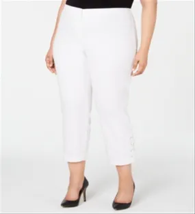 Alfani Women's Hollywood Waist Pants White Size 18W