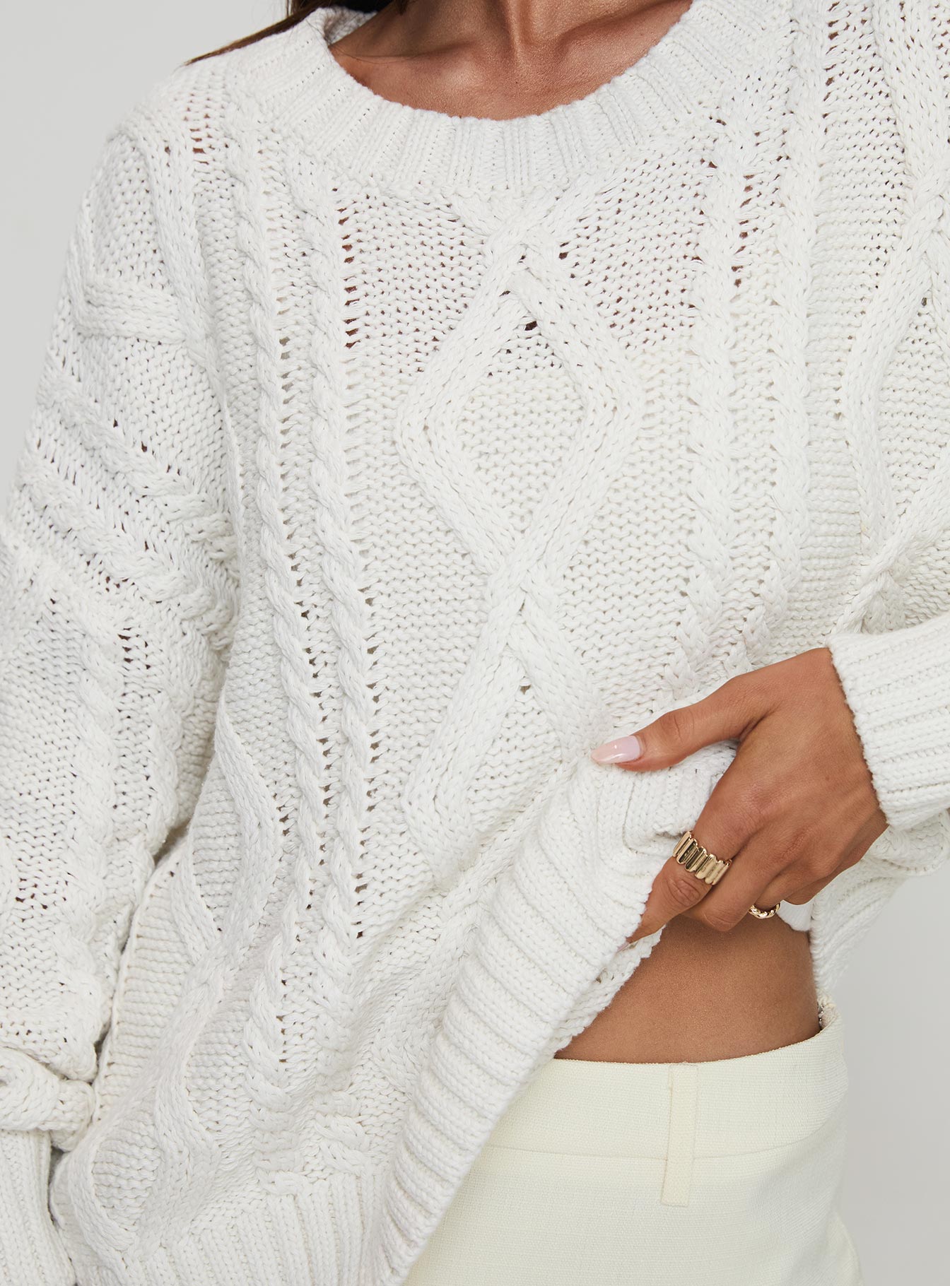 Anaya Oversized Sweater White