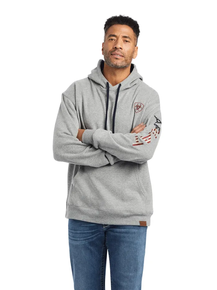 Ariat 10042194 Mens Graphic Chimayo Hoodie Heather Gray