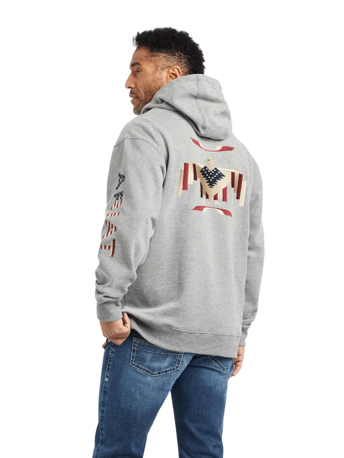 Ariat 10042194 Mens Graphic Chimayo Hoodie Heather Gray