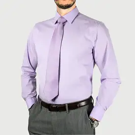 ARTURO Modern Fit Long Sleeve Lilac Dress Shirt