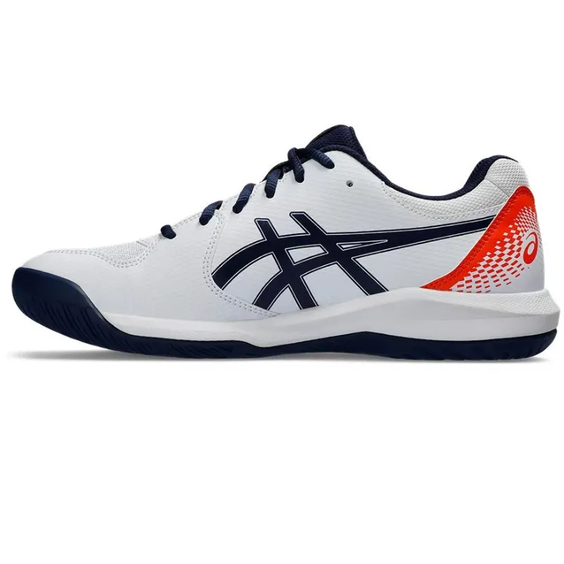 Asics GEL-DEDICATE 8 Mens Tennis Shoes - White/Blue Expanse