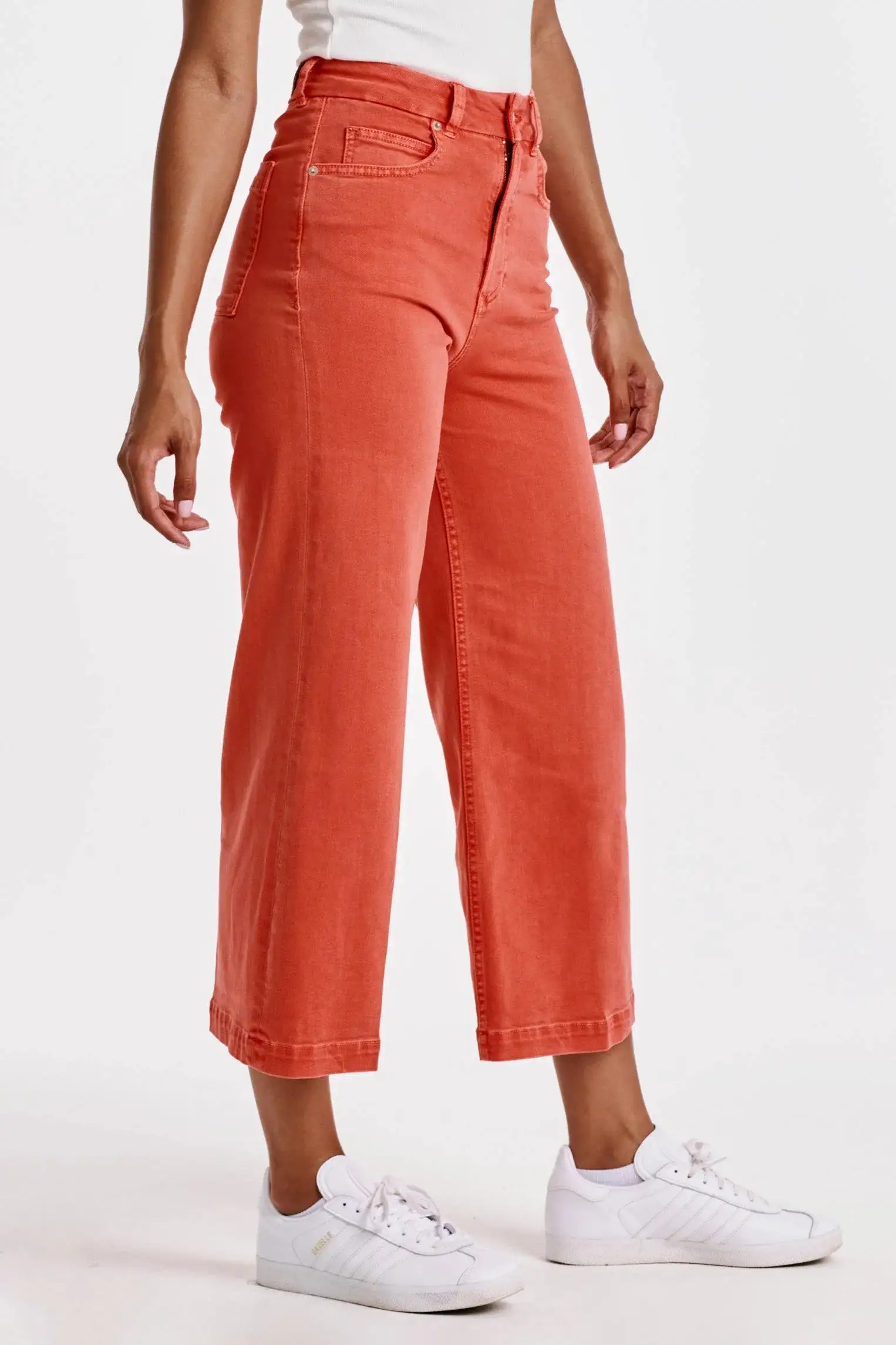 Audrey Super High Rise Cropped Wide Leg Jeans