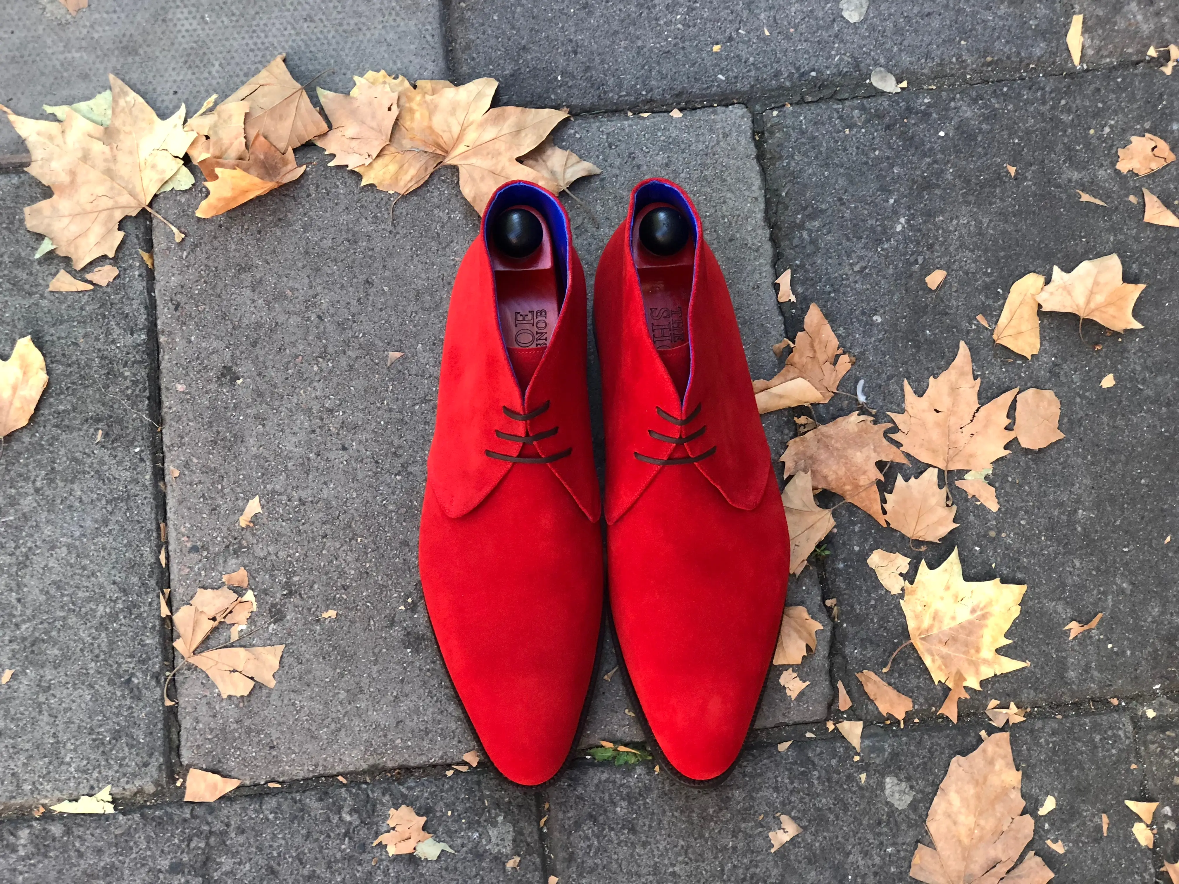 Ballard - MTO - Red Suede - JKF Last - City Rubber Sole