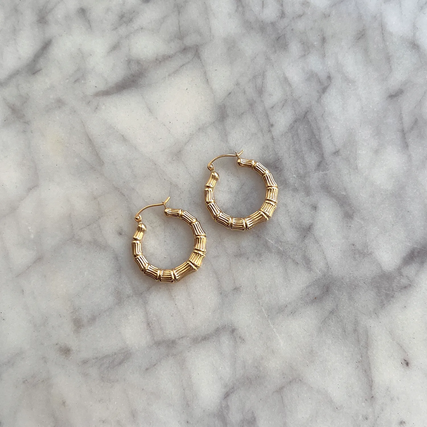 Bamboo Hoop Earrings