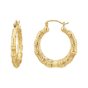 Bamboo Hoop Earrings