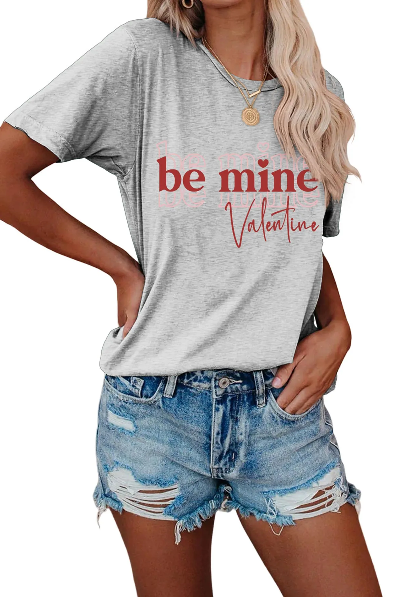 Be Mine Letter Graphic T-shirt