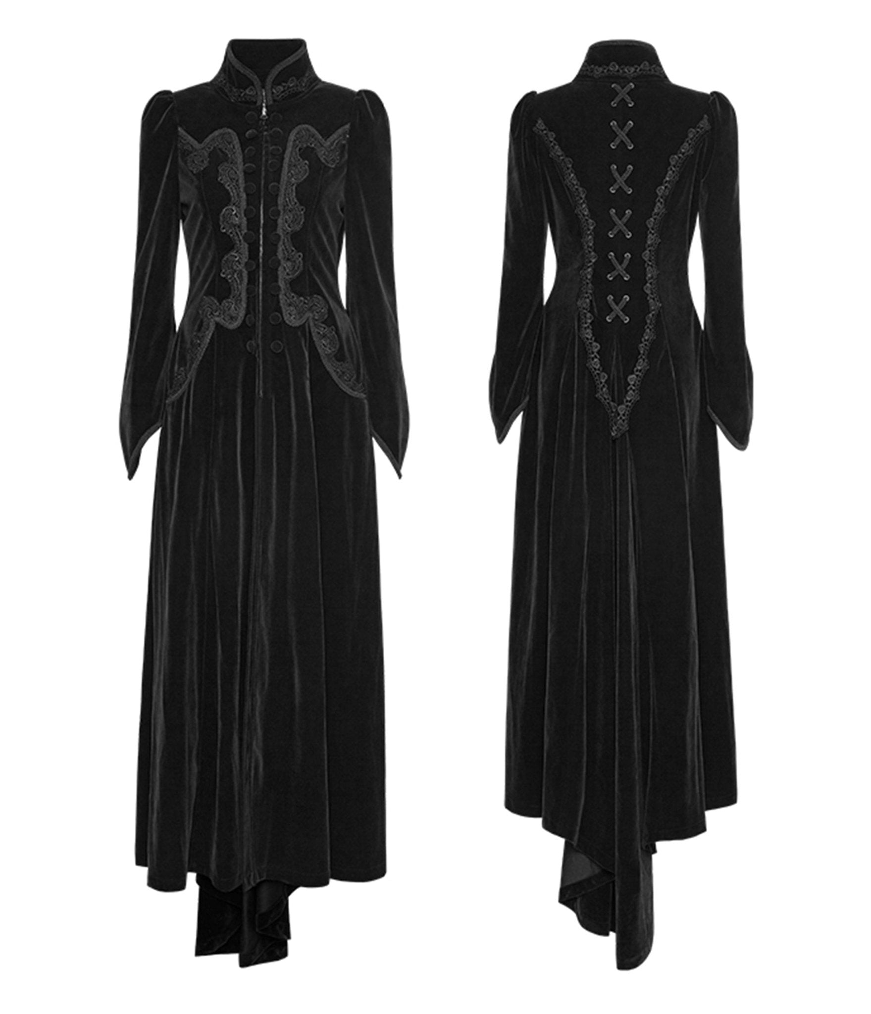 Black Gothic Palace Swallow Tail Jacket