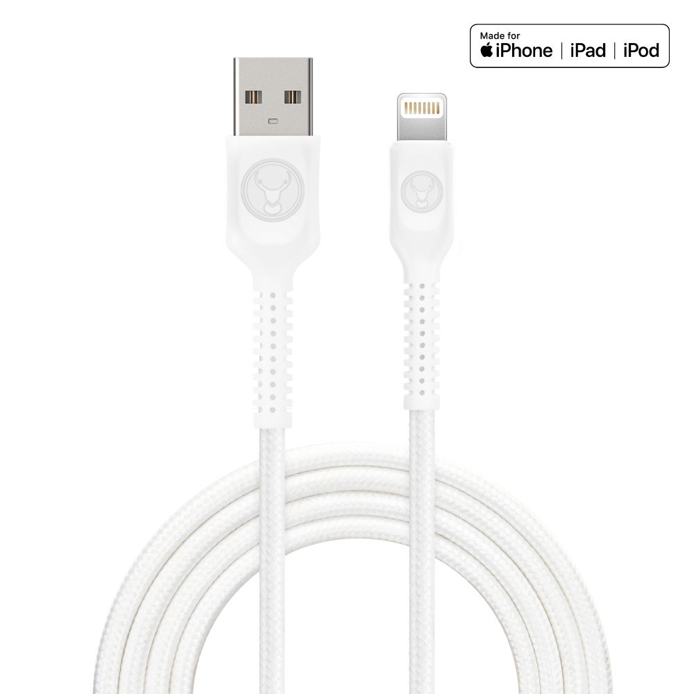 Bonelk Long-Life Easy Grip USB-A to Lightning Cable 2m (White)