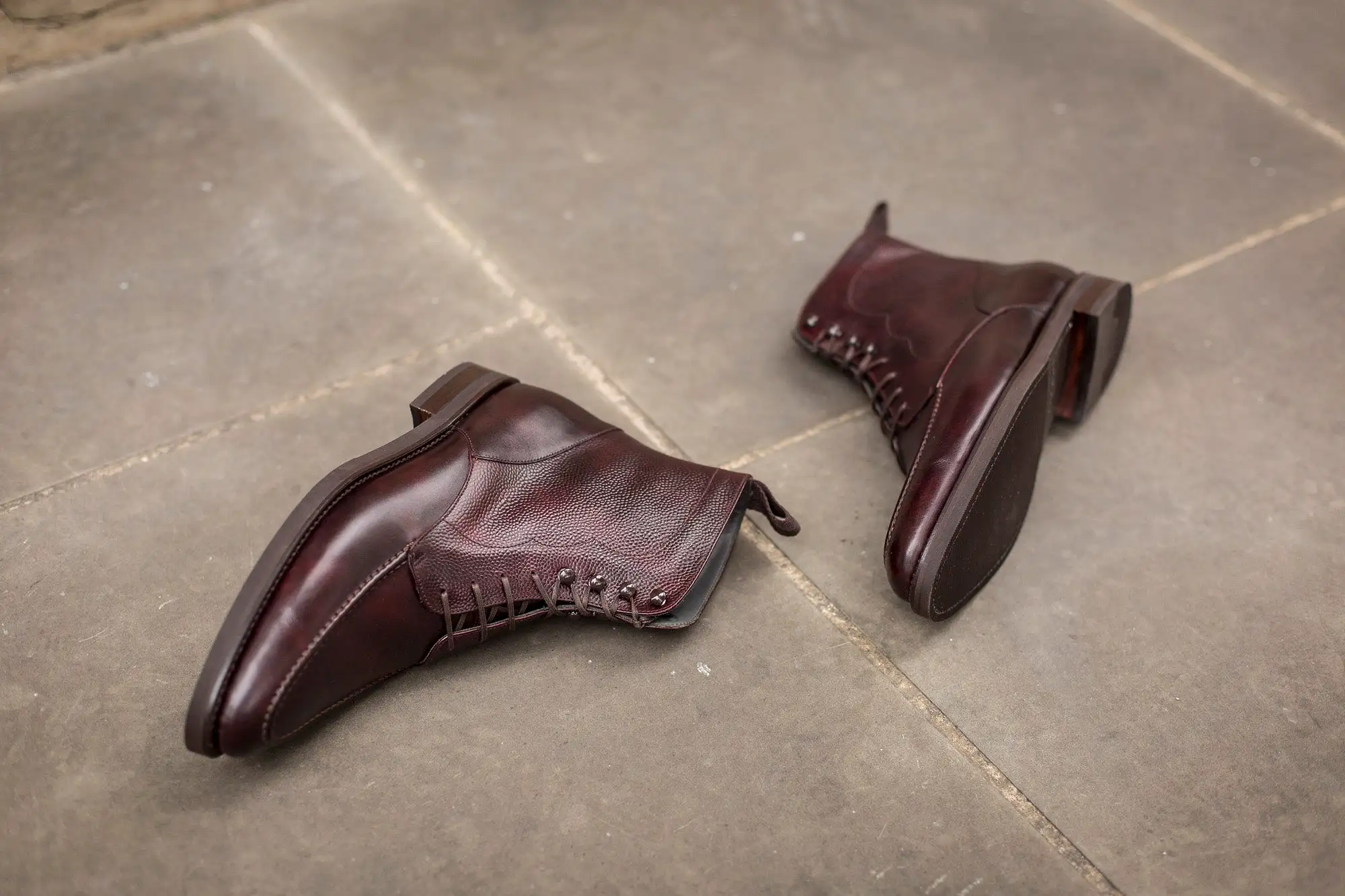 Bremerton - MTO - Plum Museum Calf / Plum Museum Grain - TMG Last - Double City Rubber Sole