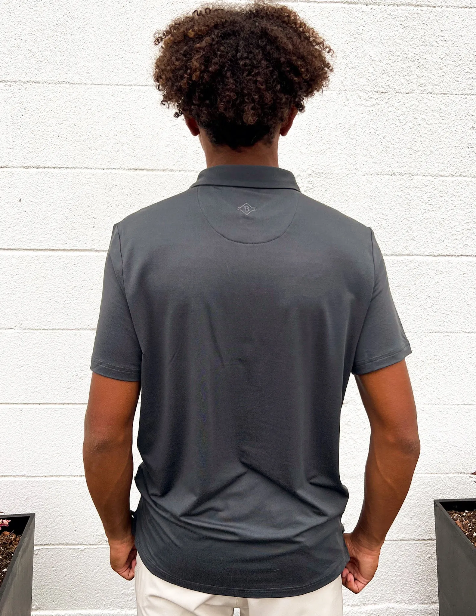 Burlebo Gun Metal Grey Performance Polo