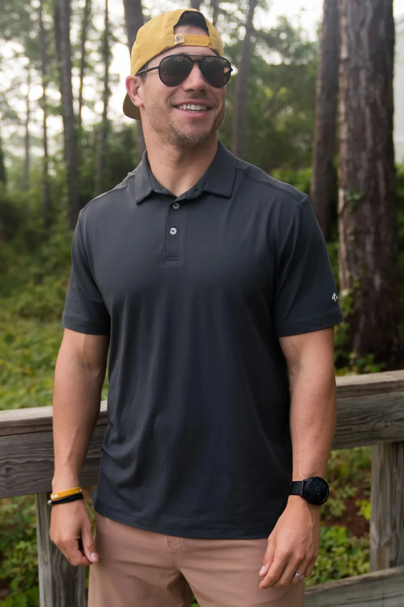 Burlebo Gun Metal Grey Performance Polo