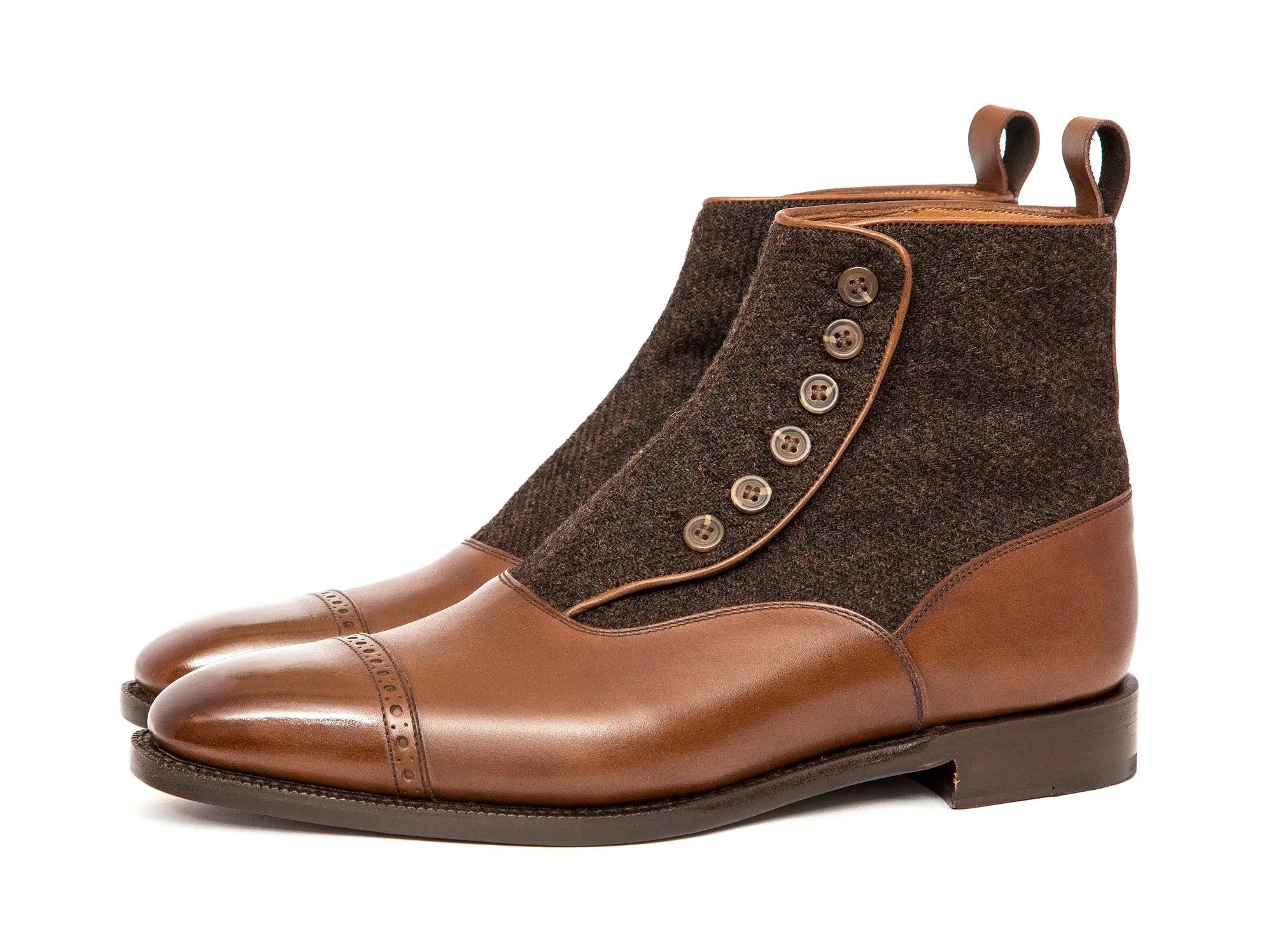 Carkeek - MTO - Mocha Calf / Chocolate Medley Flannel - MGF Last - Single Leather Sole