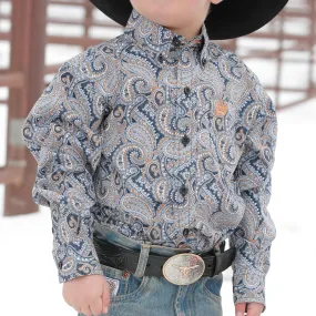 Cinch Infant-Toddler Navy Paisley Shirt