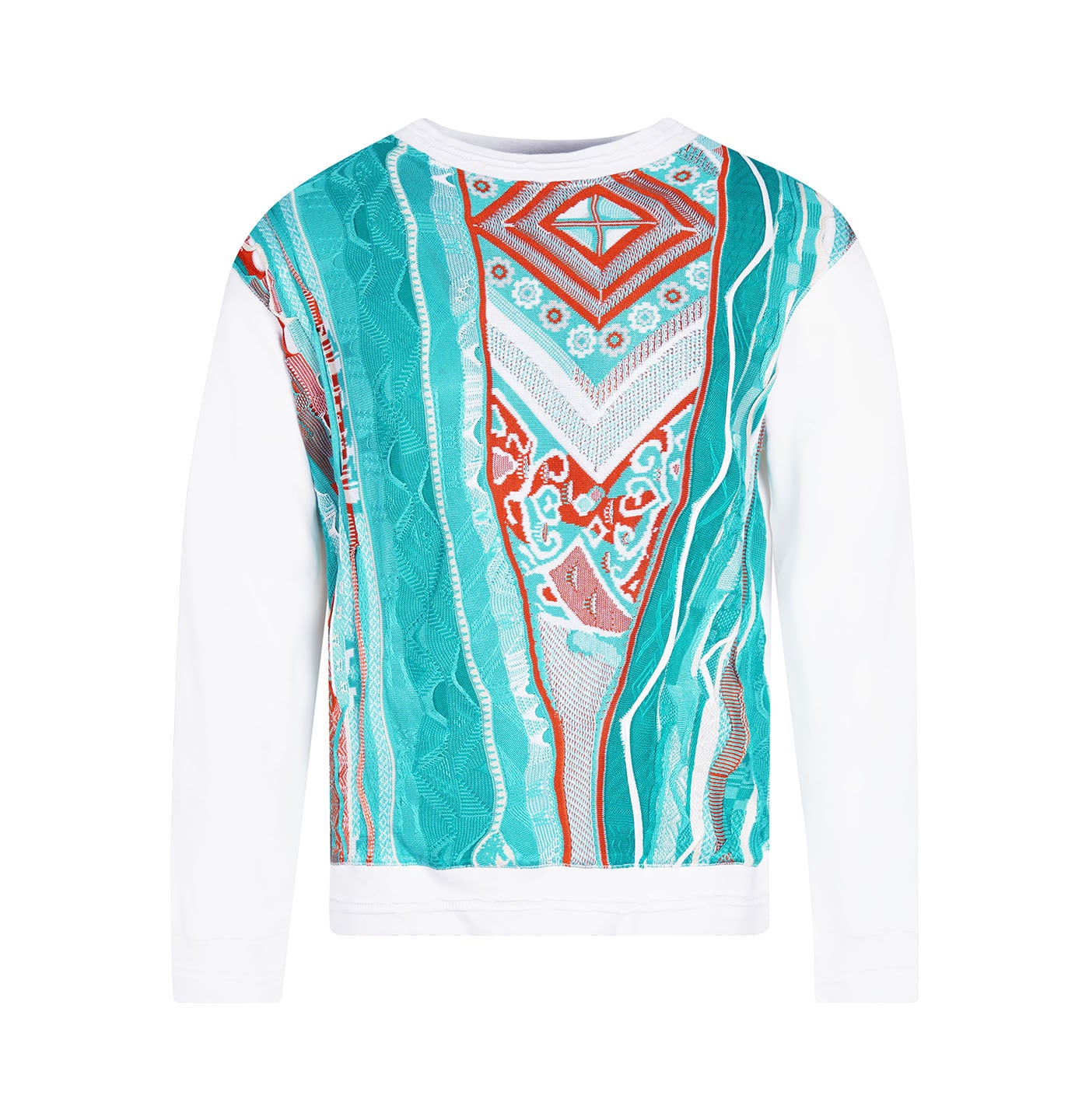 COOGI South Beach Sweater Pieced Fleece Crew Neck