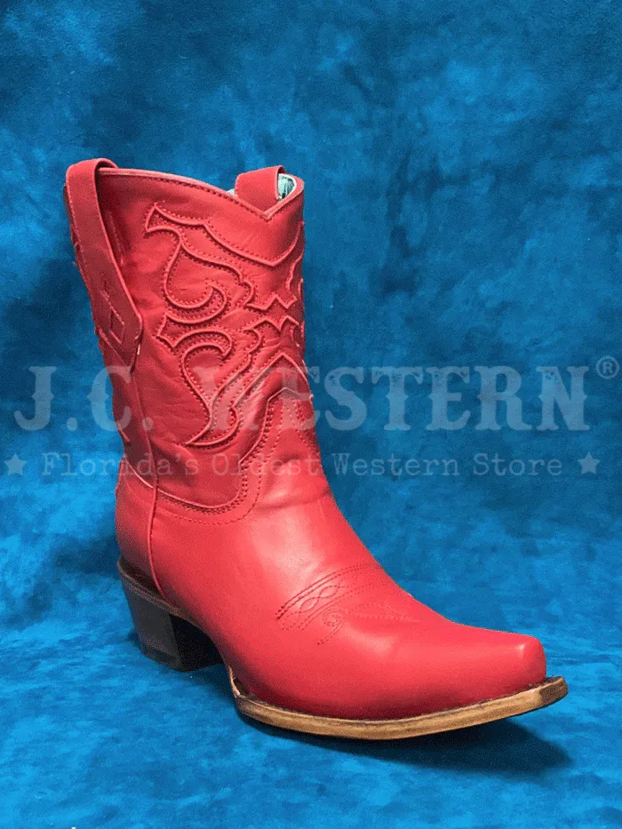 Corral Z5112 Ladies Embroidery Ankle Western Boot Red