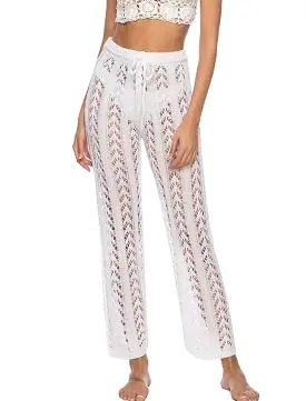 Crochet High Waist Beach Pants