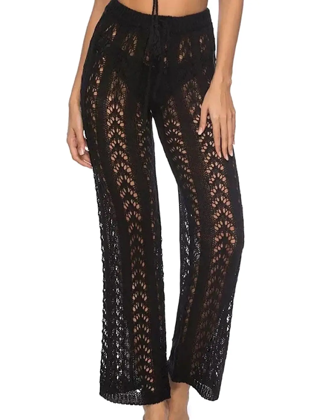 Crochet High Waist Beach Pants