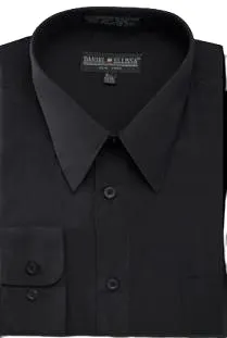 DANIEL ELLISSA BASIC DRESS SHIRT W/ CONVERTIBLE CUFF DS3001 BLACK