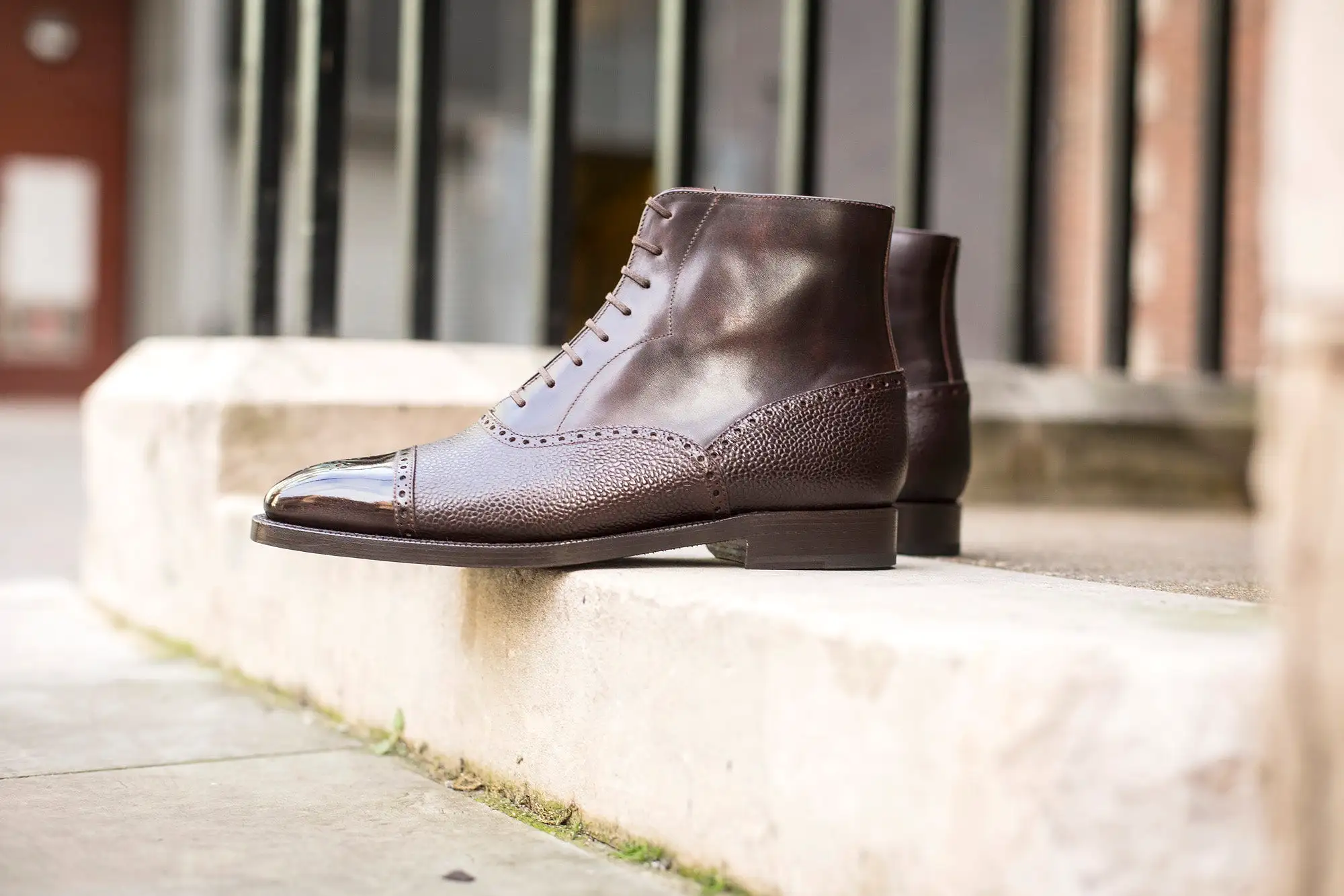 David - MTO - Dark Brown Museum Calf / Dark Brown Scotch Grain Calf - LPB Last - Double Leather Sole