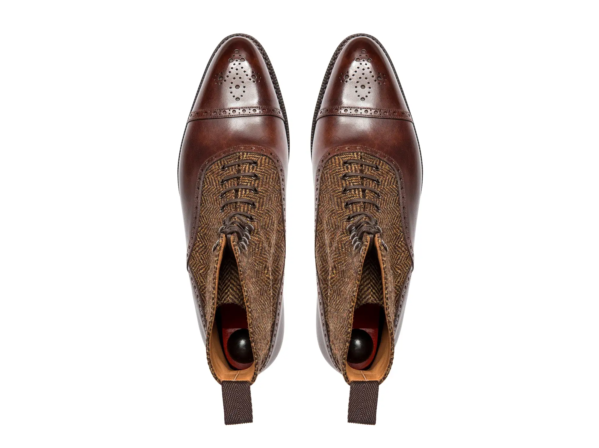 David - MTO - Walnut Museum Calf / Gold Tweed - SEA Last - Double City Rubber Sole