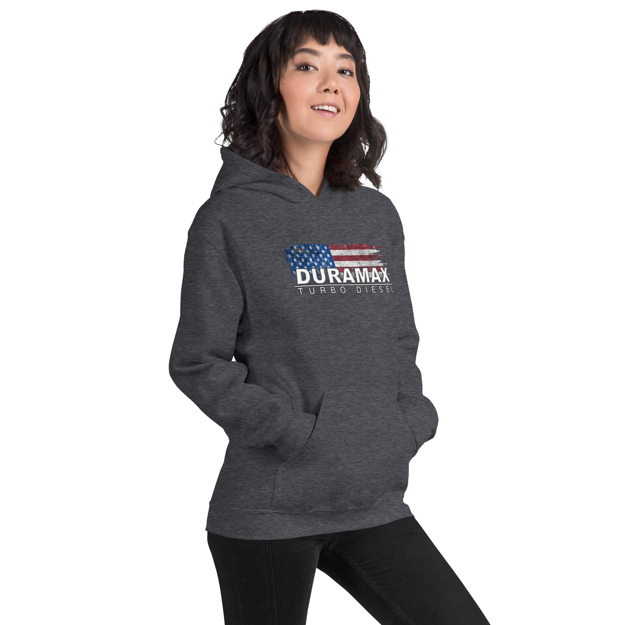 Duramax Hoodie Sweatshirt With Patriotic Design