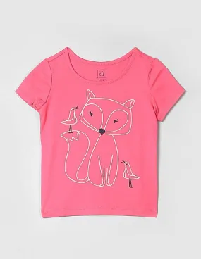 GAP Baby Pink Short Sleeve Graphic Tee