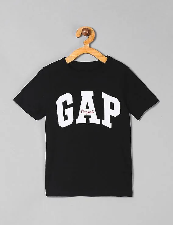 GAP Boys Black Short Sleeve Graphic Tee