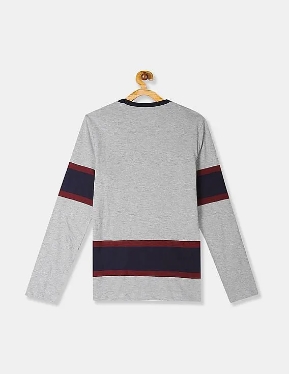 GAP Boys Grey Long Sleeve Football Graphic T-Shirt