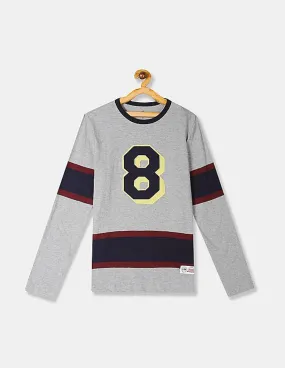 GAP Boys Grey Long Sleeve Football Graphic T-Shirt