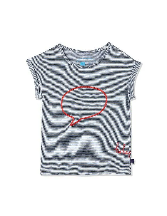 GAP Girls Blue Gapkids X Ed Embellished Graphic Tee