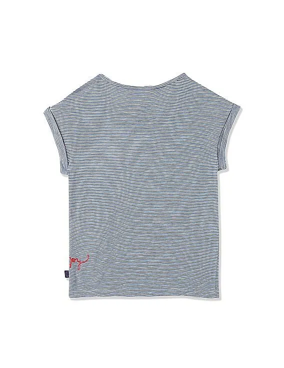 GAP Girls Blue Gapkids X Ed Embellished Graphic Tee