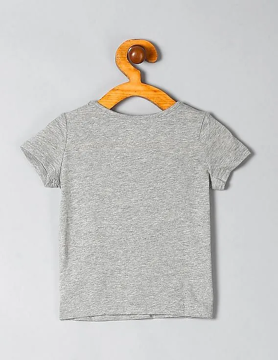 GAP Girls Grey Short Sleeve Graphic Tee