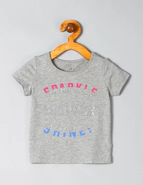 GAP Girls Grey Short Sleeve Graphic Tee