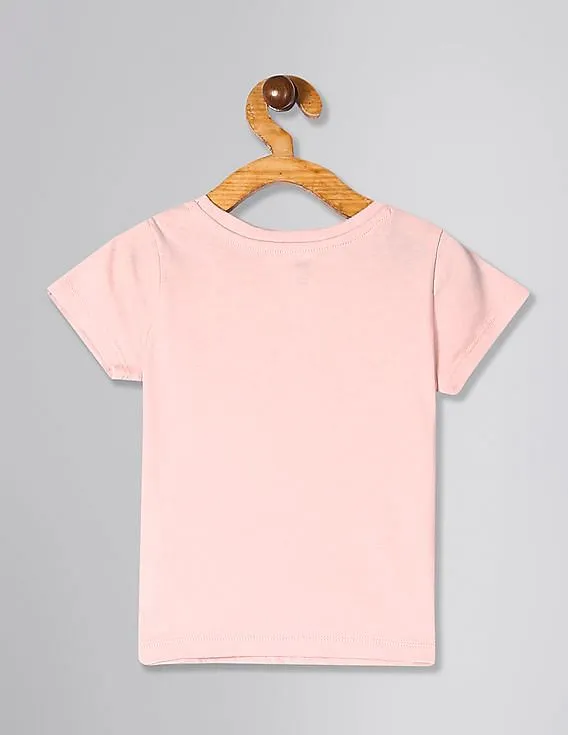 GAP Girls Pink Glitter Graphic T-Shirt