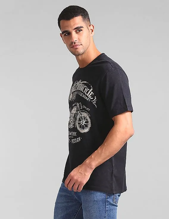 GAP Men Black Optic Wash Graphic Tee