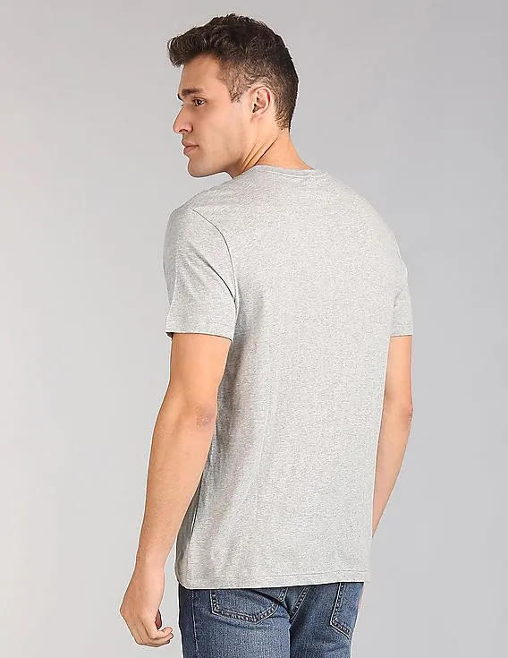 GAP Men Grey Slub Graphic Tee