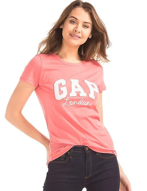 GAP Women Pink City Logo Graphic Tee