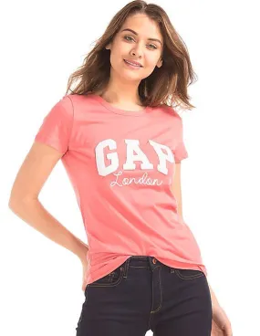 GAP Women Pink City Logo Graphic Tee