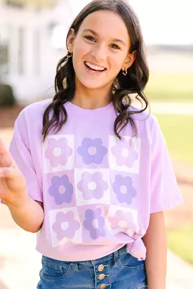 Girls: In The Garden Lilac Purple Graphic Tee