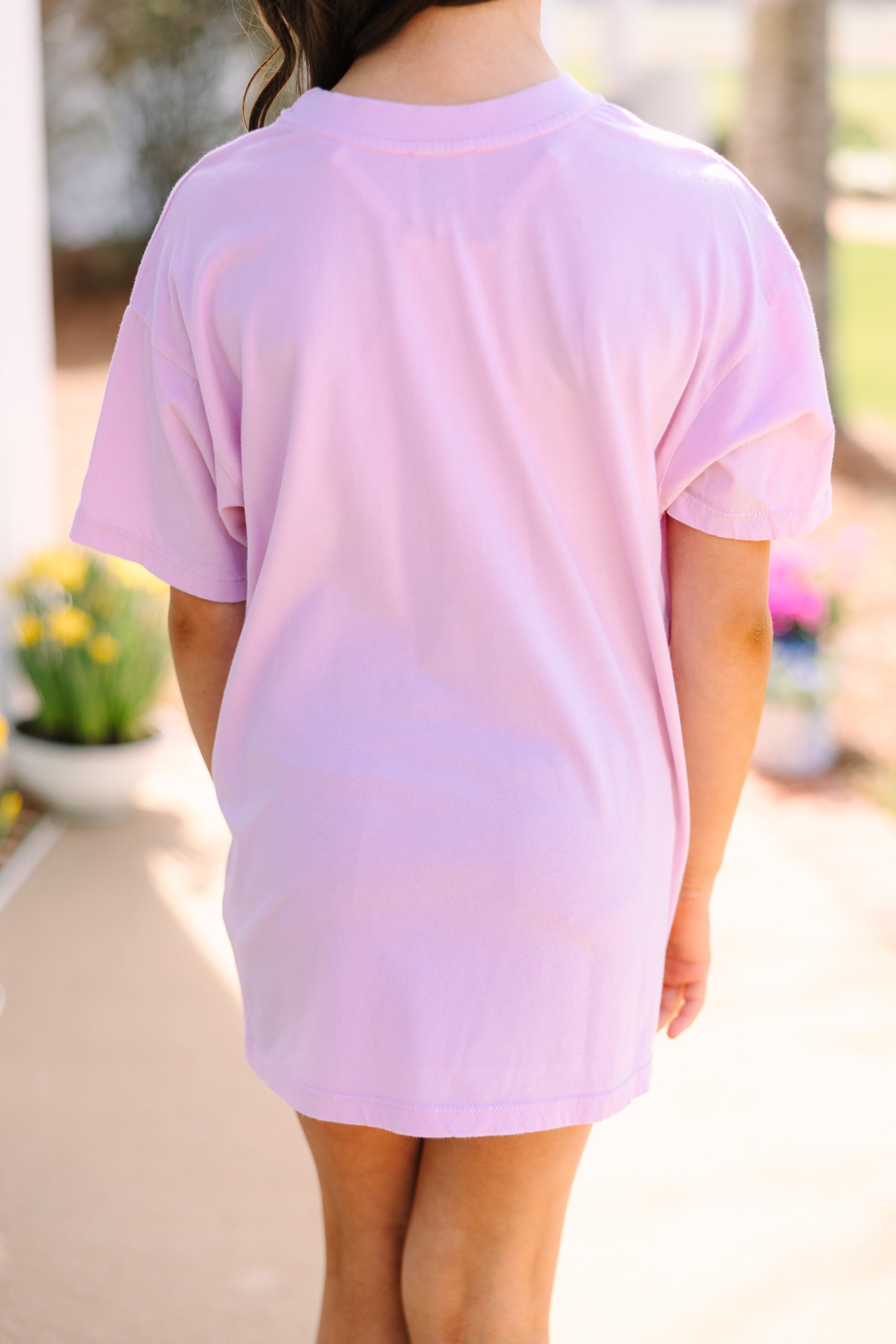 Girls: In The Garden Lilac Purple Graphic Tee