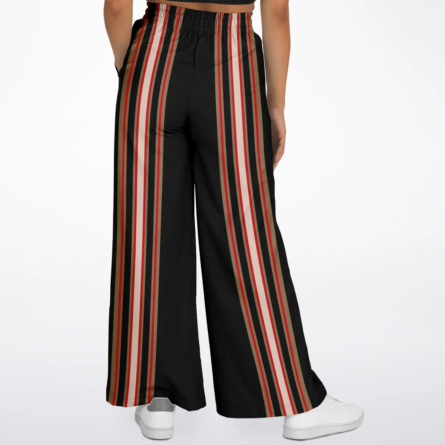 Gold Line Black Eco-Poly Stretchy Phat Bellbottoms