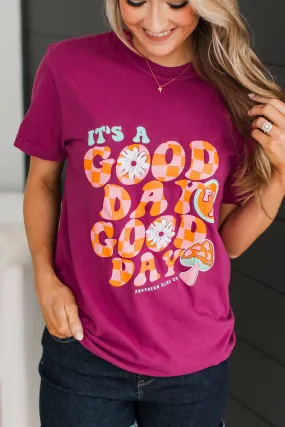 Good Day Graphic Tee- Magenta