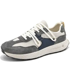 Grey extended lace style sport shoe sneaker