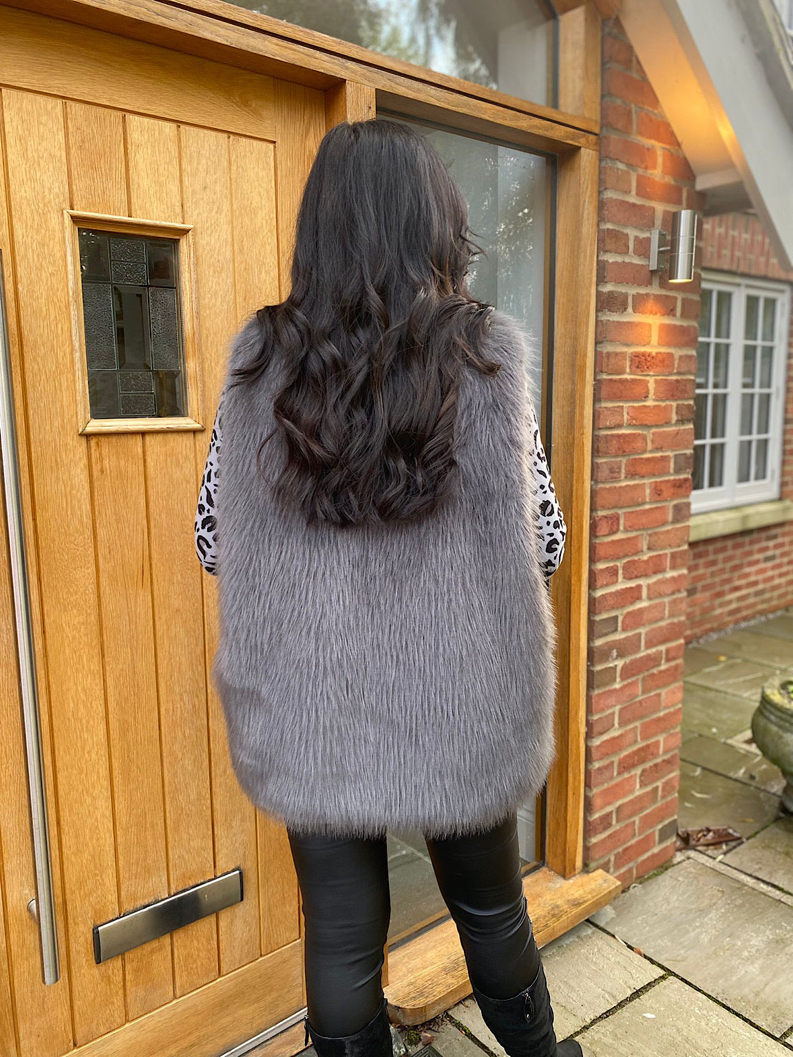 Grey Faux Fur Lined Gilet