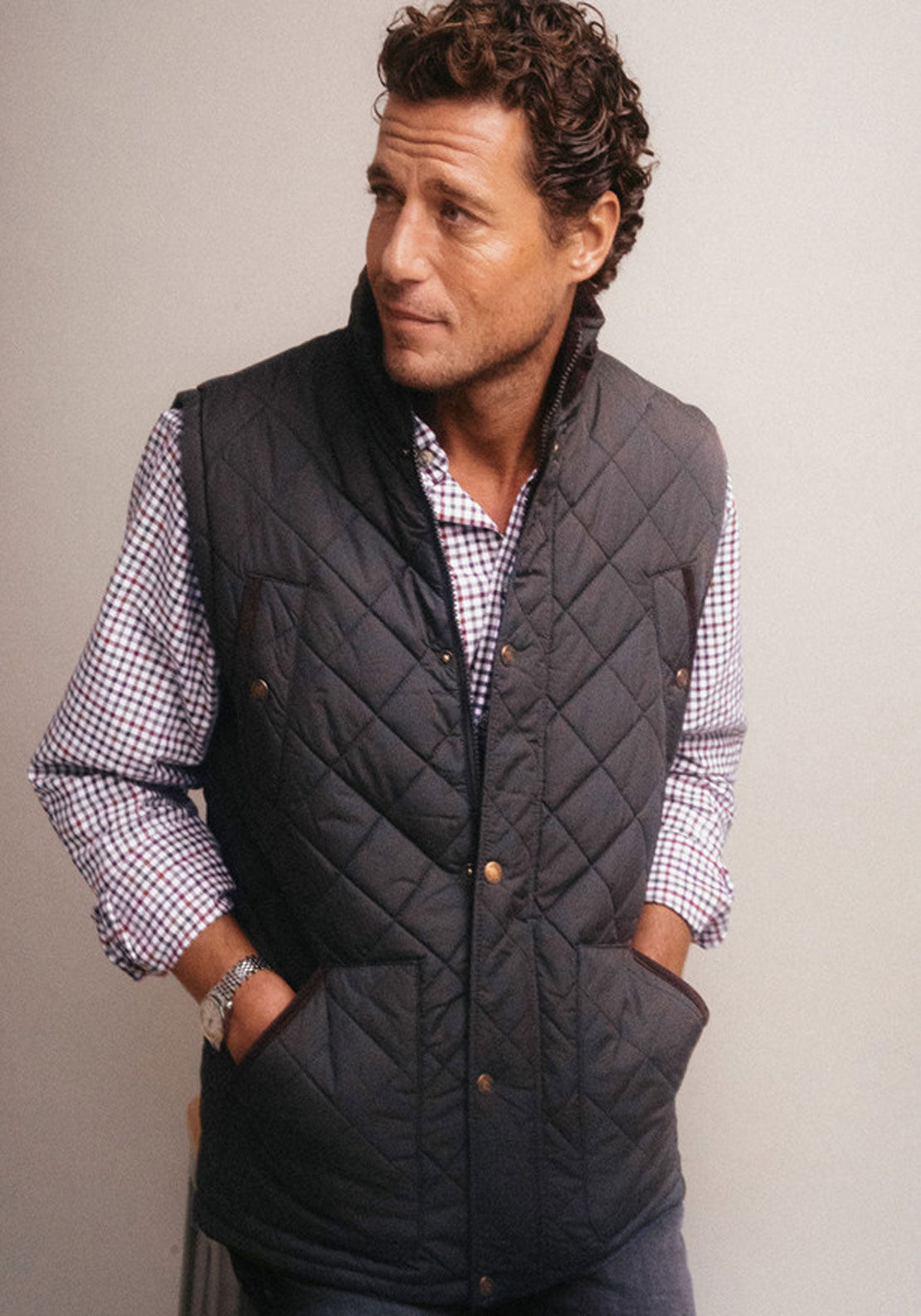 Heritage Quilted Gilet - Navy